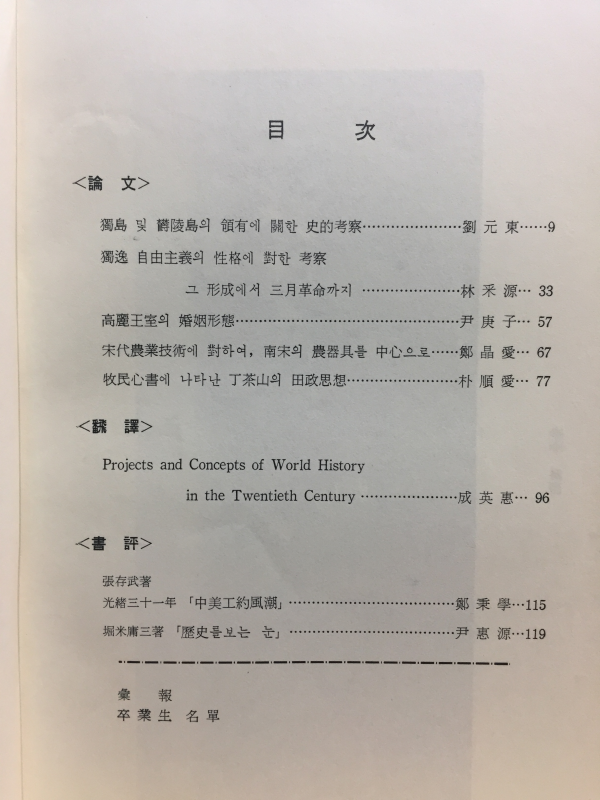 숙대사론 제3집
