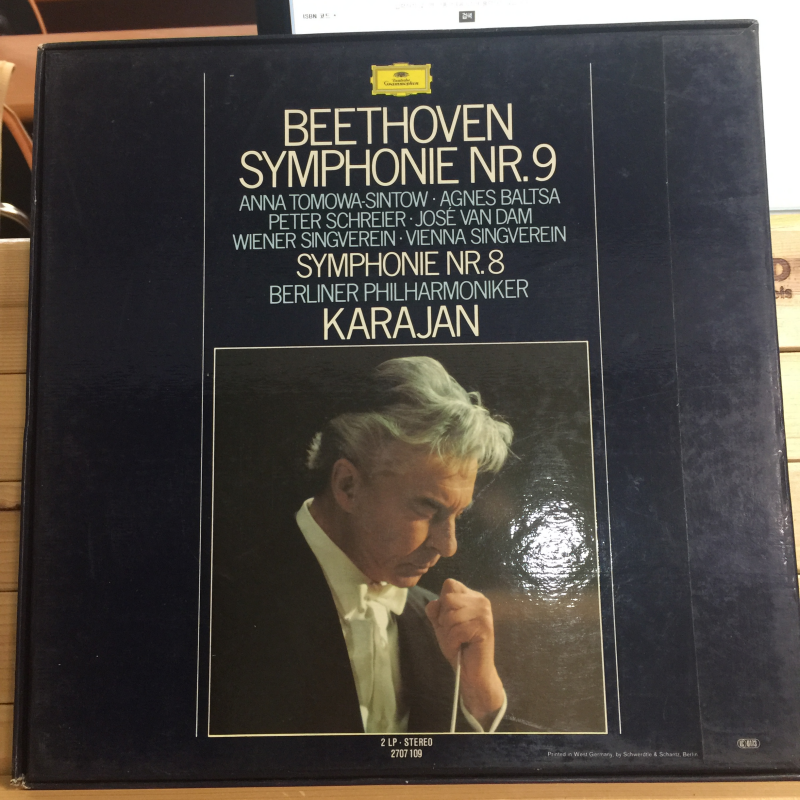 Ludwig van Beethoven / Herbert von Karajan, Anna Tomowa-Sintow, Agnes Baltsa, Peter Schreier, José van Dam, Wiener Singverein, Berliner Philharmoniker ‎– Symphonie Nr. 9 - Symphonie Nr. 8