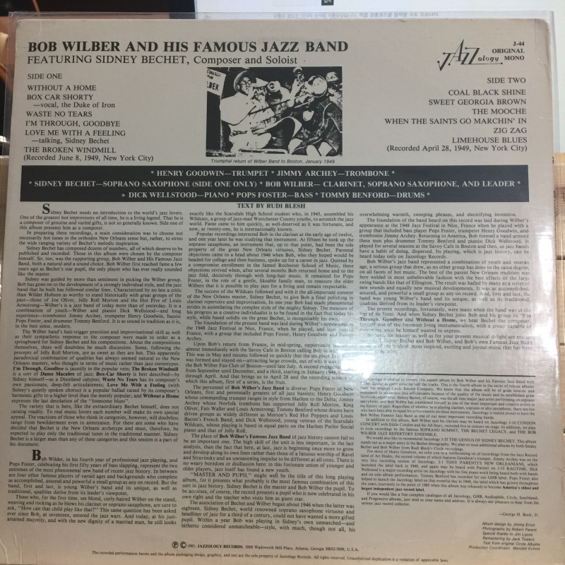 Bob Wilber And His Famous Jazz Band* With Guest Star Sidney Bechet ‎– Bob Wilber And His Famous Jazz Band With Guest Star Sidney Bechet