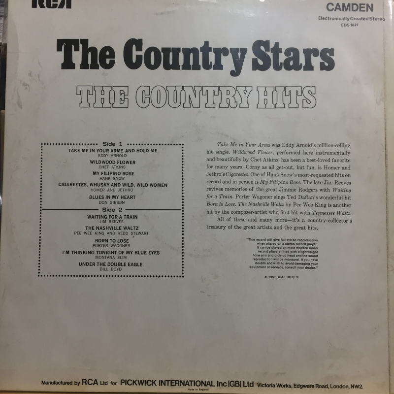 Various ‎– The Country Stars, The Country Hits