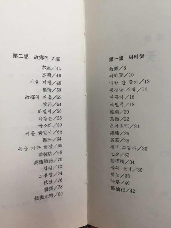 싸리꽃 (안병찬시집,초판)