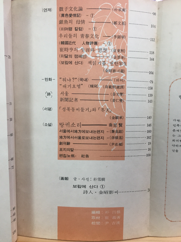 월간 다리 창간호 (1970년9월호)