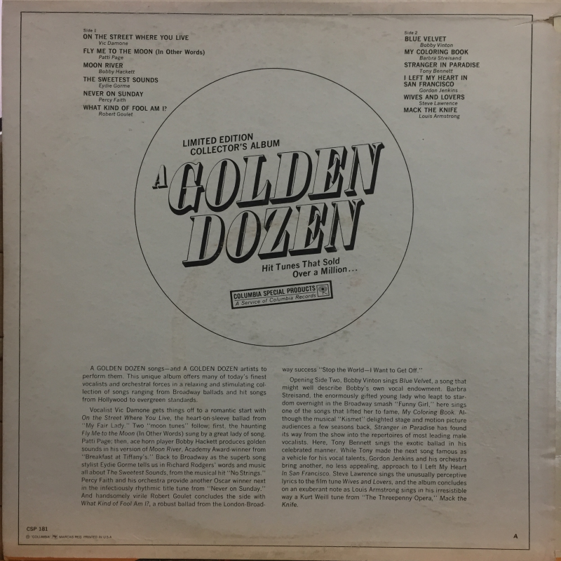 GOLDEN DOZEN - HIT TUNES THAT SOLD OVER A MILLION...