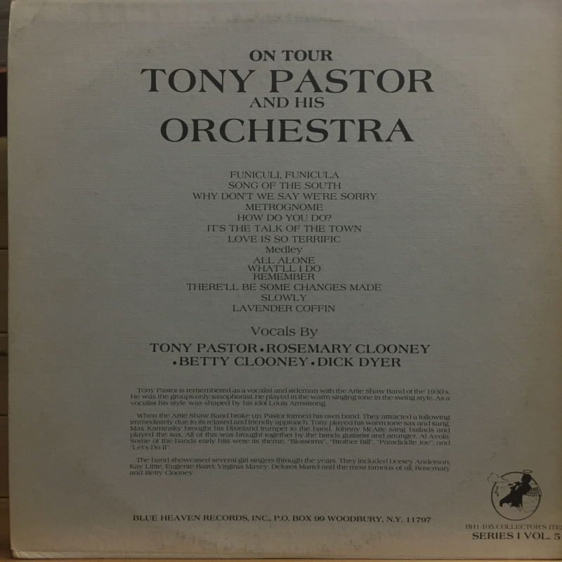 Tony Pastor And His Orchestra ‎– Song Of The South