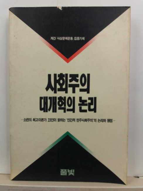 사회주의 대개혁의 논리 : 소련의 최고이론가 23인이 밝히는 인간적 민주사회주의의 논리와 쟁점