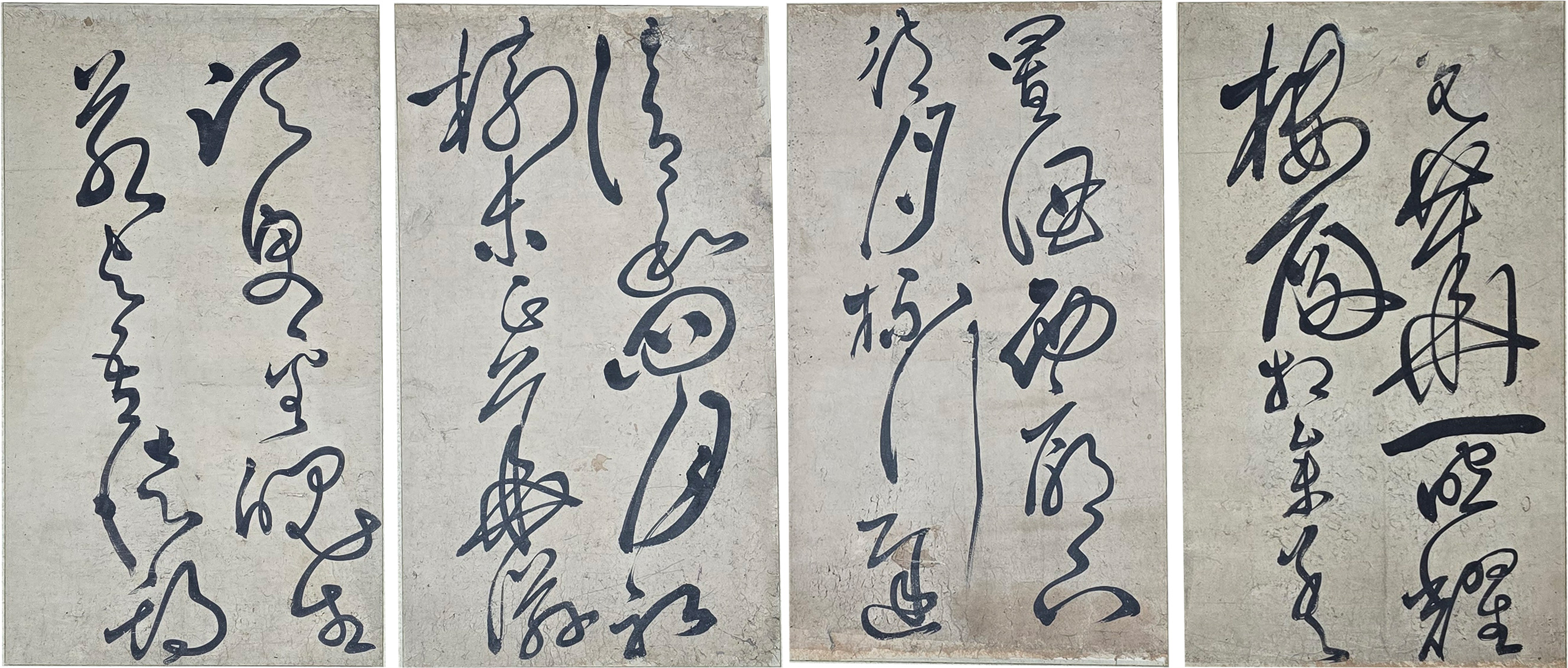[138] 초서(草書) 무명씨(無名氏) 4폭 병풍
